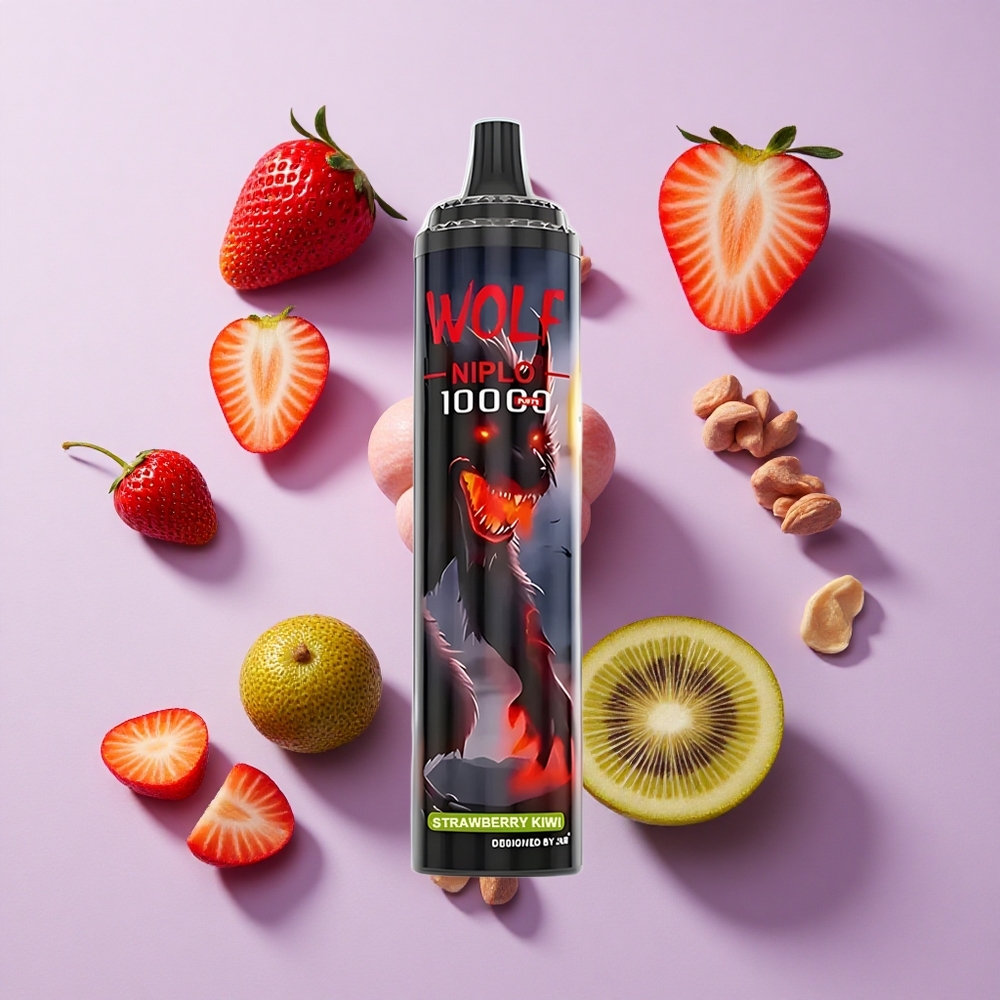 JNR Wolf Niplo 10000 Puffs 20ml Strawberry Kiwi