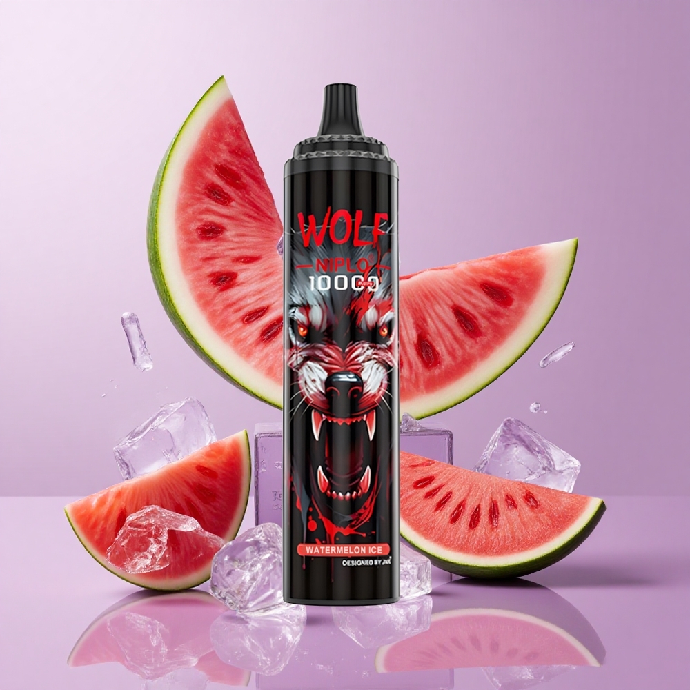 JNR Wolf Niplo 10000 Puffs 20ml Watermelon Ice