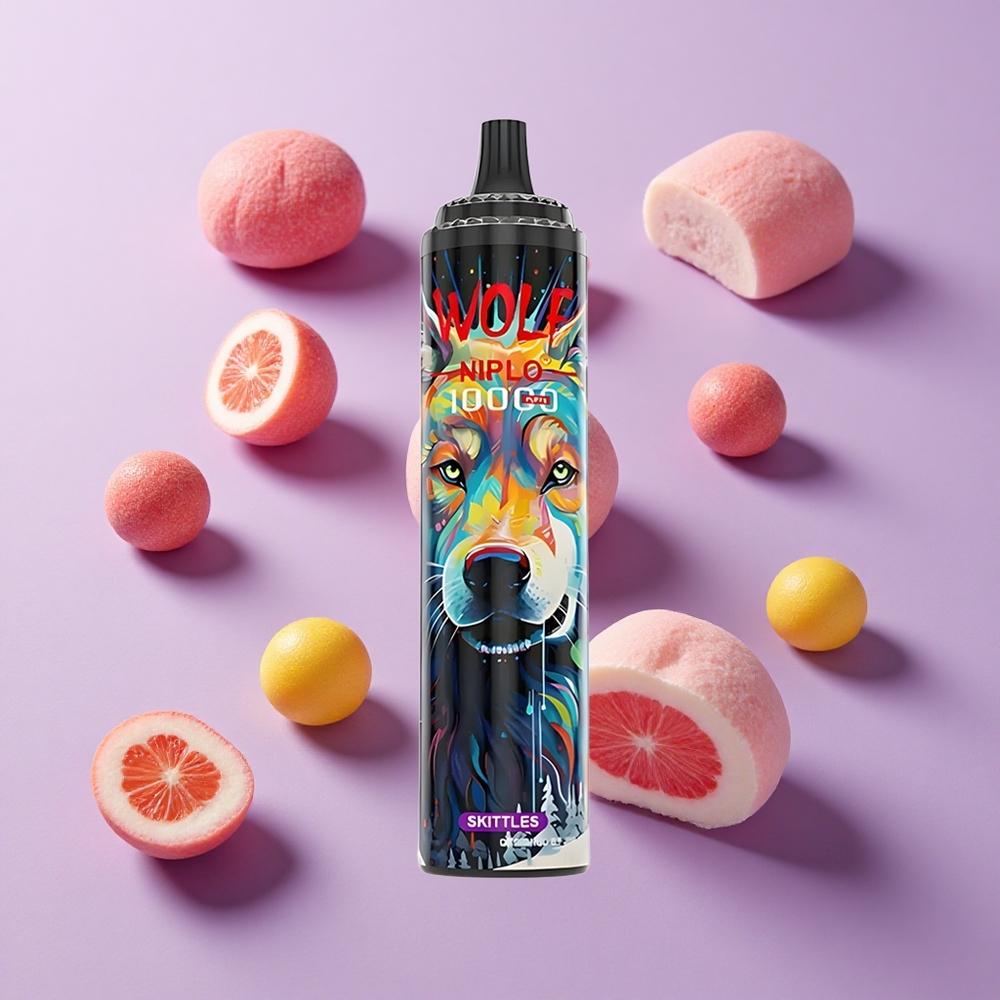 JNR Wolf Niplo 10000 Puffs Skittles Mesh Coil Type-C