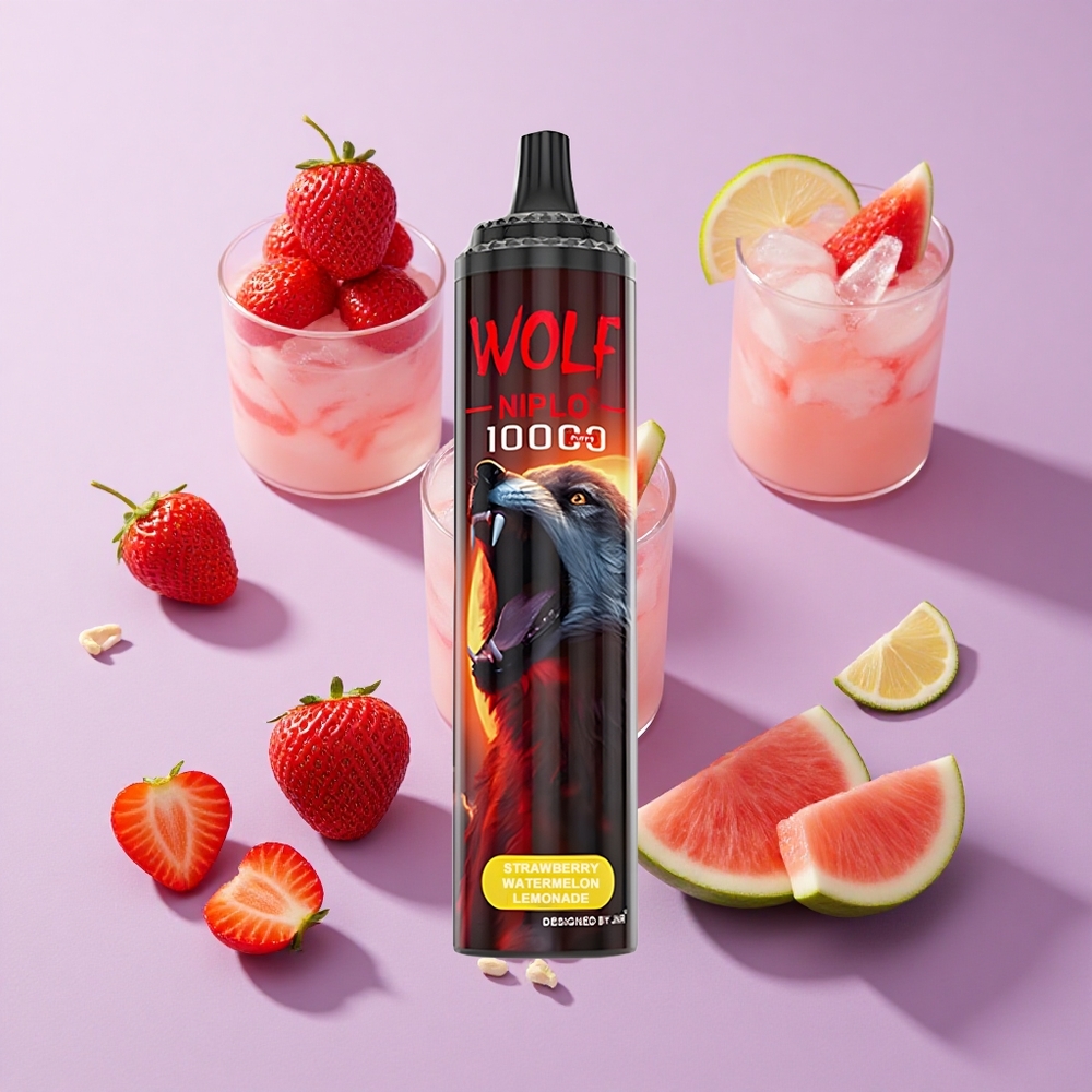 JNR Wolf Niplo 10000 Puffs Strawberry Watermelon Lemonade 20ml Type-C